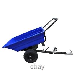 ATV Tipping Trailer Garden Quad Farm Heavy Duty Tractor Off-Road Tyres 295kg