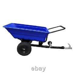 ATV Tipping Trailer Garden Quad Farm Heavy Duty Tractor Off-Road Tyres 295kg