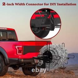 ATV Tractor Fence Wire Unroller Heavy Duty Hitch Mount Wire Roller Dispenser