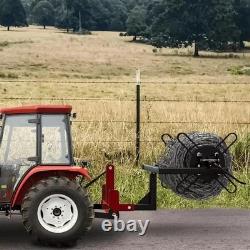 ATV Tractor Fence Wire Unroller Heavy Duty Hitch Mount Wire Roller Dispenser