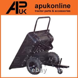 ATV Yard Tipping Trailer with Pneumatic Tyres for Hay Muck Straw Manure Soil