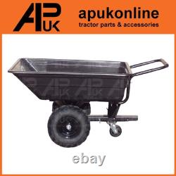 ATV Yard Tipping Trailer with Pneumatic Tyres for Hay Muck Straw Manure Soil