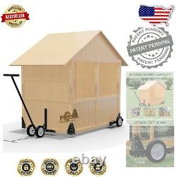 Adjustable Chicken Tractor Mobility Kit 6 Heavy-Duty Wheels for Easy Movement
