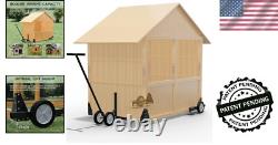 Adjustable Chicken Tractor Mobility Kit 6 Heavy-Duty Wheels for Easy Movement