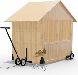 Adjustable Chicken Tractor Mobility Kit 6 Heavy-Duty Wheels for Easy Movement