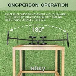 Adjustable Chicken Tractor Mobility Kit 6 Heavy-Duty Wheels for Easy Movement