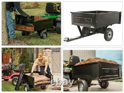 Agri-Fab 10 cu. Ft. Steel Dump Cart Garden Yard Lawn Mower Tractor Trailer
