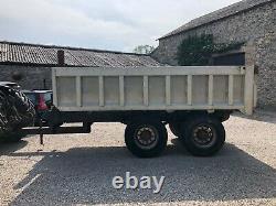 #B1266 Alloy body 18 tonne heavy duty dump trailer 10-stud commercial axles VGC