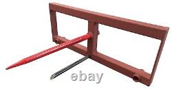 Bale Spike/Carrier for Front Loader NO BRACKETS Heavy Duty Frame