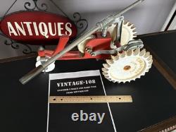 Beautiful Thompson traveling tractor lawn sprinkler Red Vintage Heavy Duty Rare