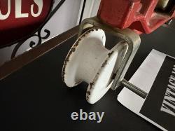 Beautiful Thompson traveling tractor lawn sprinkler Red Vintage Heavy Duty Rare