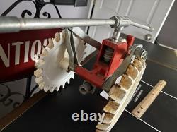 Beautiful Thompson traveling tractor lawn sprinkler Red Vintage Heavy Duty Rare