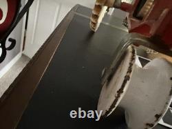 Beautiful Thompson traveling tractor lawn sprinkler Red Vintage Heavy Duty Rare