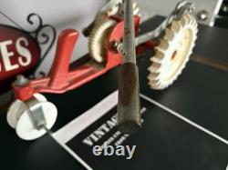 Beautiful Thompson traveling tractor lawn sprinkler Red Vintage Heavy Duty Rare