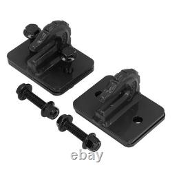 (Black)3/8in 70 Grade Tractor Bucket Grab Hook Set Heavy Duty Alloy Steel Tow