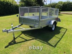 Brand New Fully Galvanized Trailer 8ft x 5ft Heavy Duty With Cage Sides, APACHE