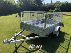 Brand New Fully Galvanized Trailer 8ft x 5ft Heavy Duty With Cage Sides, APACHE