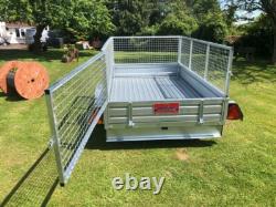 Brand New Fully Galvanized Trailer 8ft x 5ft Heavy Duty With Cage Sides, APACHE