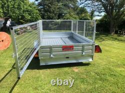 Brand New Fully Galvanized Trailer 8ft x 5ft Heavy Duty With Cage Sides, APACHE