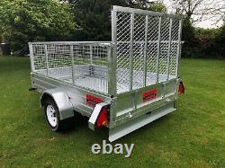 Brand New Heavy Duty 8x5 Road Trailer Fully Galvanised With Cage Kit & Rear Ramp