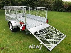 Brand New Heavy Duty 8x5 Road Trailer, fully galvanised with cage kit & Rear Ramp