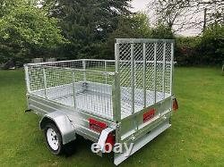 Brand New Heavy Duty 8x5 Road Trailer, fully galvanised with cage kit & Rear Ramp