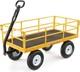 Carts Heavy Duty Utility Cart 1200lb Garden Wagon All Terrain Pneumatic 4 Wheels