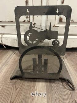 Cast Iron powder coated IH Farmall Tractor Garden Hose Holder. Heavy Duty