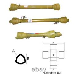 Complete Power Shaft PTO Shaft Assembly 6 spline 1 3/8 Quick Release Shear Bolt
