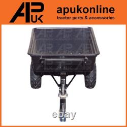 Convertible Quad Trailer 10cuft Poly Push Pull Dump Cart for Stable or Garden