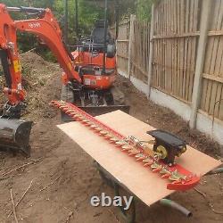 Digger Hedge Cutter, 1.8m Large Hydraulic Finger Bar mower heavy duty