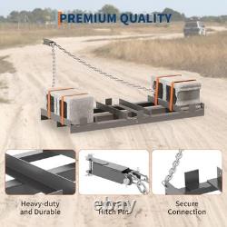 Drag Harrow for ATV, Tractor & UTV, Heavy Duty Tow Behind Driveway Grader 4FT