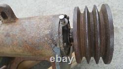 Flat Belt to 3x V-belt drive transmission heavy duty 1.5 inch shaft power pulley