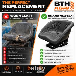 Ford 2600 3600 4600 Tractor Seat Heavy Duty Mechanical Suspension Black