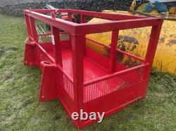 Fork lift safety cage. Heavy duty Man Basket. Agri Telehandler Cone & Pin