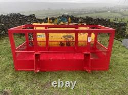 Fork lift safety cage. Heavy duty Man Basket. Agri Telehandler Cone & Pin