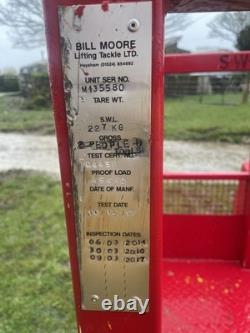 Fork lift safety cage. Heavy duty Man Basket. Agri Telehandler Cone & Pin