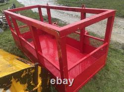 Fork lift safety cage. Heavy duty Man Basket. Agri Telehandler Cone & Pin