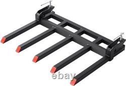 Forks to 48 Bucket Heavy Duty Clamp-On Pallet Fork 2500 Lbs Tractor Attachment