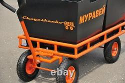 Garden Carts And Wagons Big Wheels Utility Wagon Cargo Tractor Hauling Trailer