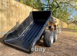 Garden Trailer 1500LB / 650KG Poly Dump Trailer Heavy Duty 4 Wheels