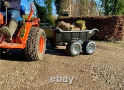 Garden Trailer 1500LB / 650KG Poly Dump Trailer Heavy Duty 4 Wheels