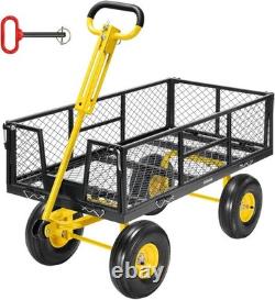 Garden Trolley Heavy Duty 410kg Steel Utility Wagon Cart Pneumatic Tyres ATV