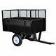 Garden Trolley Lawn Tractor Trailer Transport Soil Folding Side Walls 300kg Load