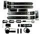 Gate Kit Fitting Hinges Double Garage Door 18 To 36 Inch Galv / Black Heavy Duty