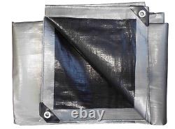 HEAVY DUTY SILVER TARPAULIN 260GSM FOR Tractor Cover, Boat Cover, Trailor Cover