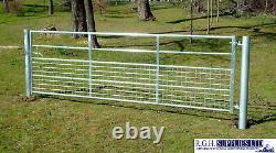 Half Mesh Gate HD Galvanised Metal Farm Entrance Security Dog Lamb Safe 3ft-16ft