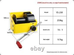 Hand Winch Self-Locking Worm Gear Worm Winch with Brake Heavy-Duty Tractor
