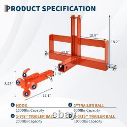 Heavy Bar Duty Tractor 3 Point Hitch 1500kg Drawbar with 5cm Receiver Tow for