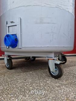 Heavy Duty 100cm Diameter Tank Conical Cider Water Container On Caster Wheels